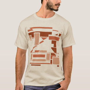 Camiseta Rust Terracotta Beige Southwest Art Design