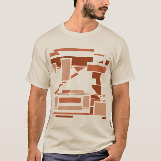 Camiseta Rust Terracotta Beige Southwest Art Design (Frente)