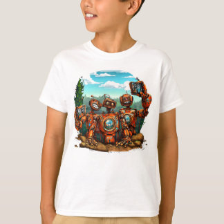 Camiseta RustBots em uma parada de caminhada para selifes #