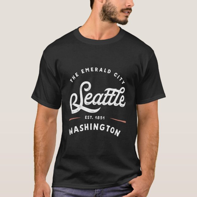 Camiseta Rustic Classic Seattle Washington 1851 Presente Am (Frente)