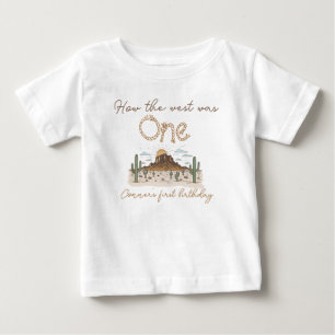 Camiseta Rustic Marrom Como o Oeste Era Um Aniversário de 1