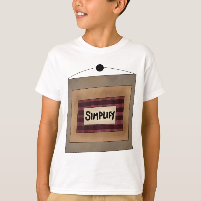 Camiseta Rustic Minimalist Simplify Word Art Sign (Frente)