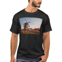 Rustic Windmill e Tulip Fields Sunset