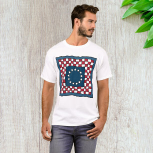 Camiseta Rústica Americana Patriótica Padrão de Inclinação