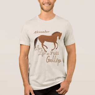 Camiseta Rústica Horse Faux Leather Live Inspiração