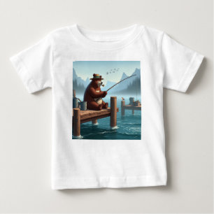 Camiseta Rústico, urso vintage ao ar livre da montanha