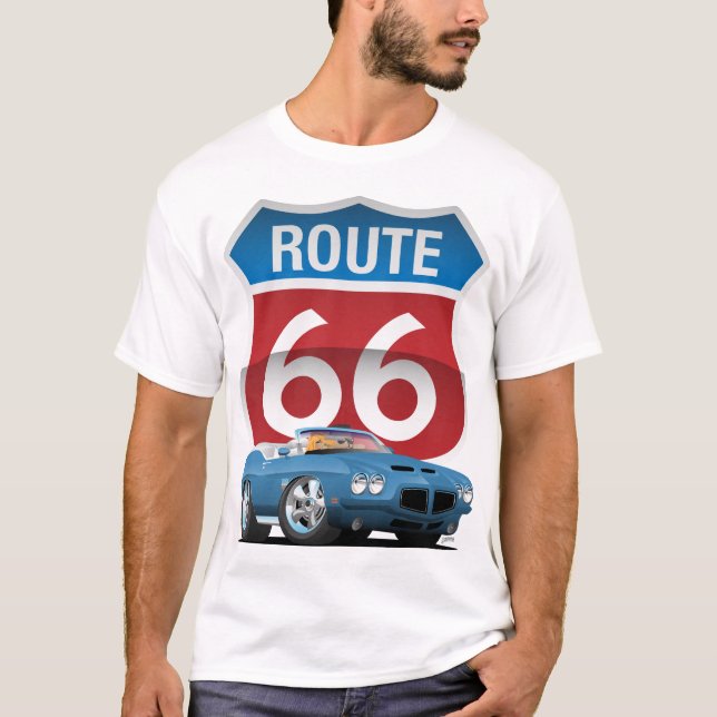 Camiseta Ruta 66 Classic Car Nostalgia (Frente)