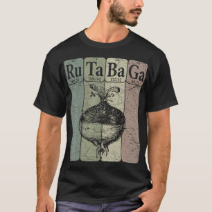 Camiseta Rutabaga Elementos de Tabela Periódicos Sueco Ruta