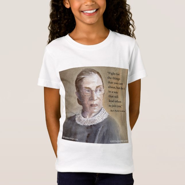 Camiseta Ruth Bader Ginsburg & Citação (Frente)
