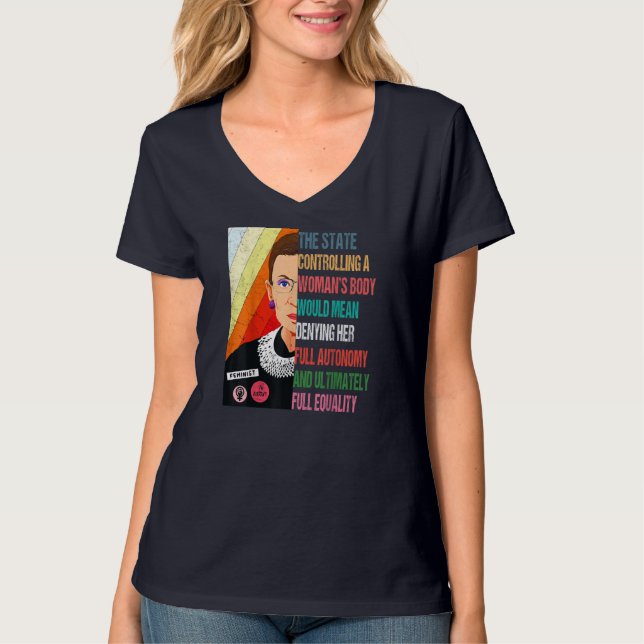 Camiseta Ruth Bader Ginsburg My Body My Choice Pro Choice P (Frente)