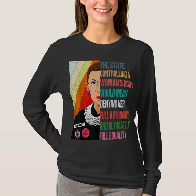 Camiseta Ruth Bader Ginsburg My Body My Choice Pro Choice P (Frente)
