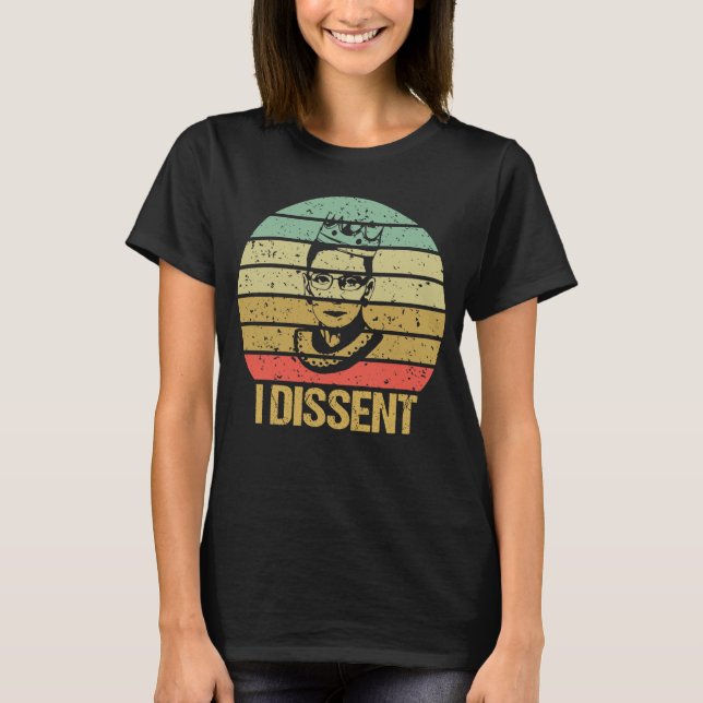 Camiseta Ruth Bader Ginsburg, notório RBG, eu discordo (Frente)