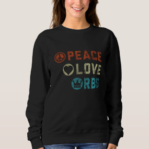 Camiseta Ruth Bader Ginsburg Peace Love RBG - Sinal Feminis