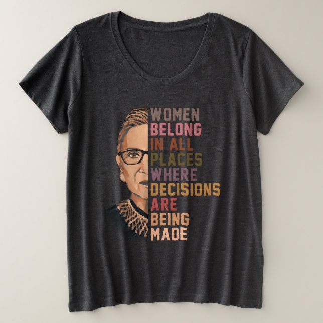 Camiseta Ruth Bader Ginsburg RBG (Frente do Design)