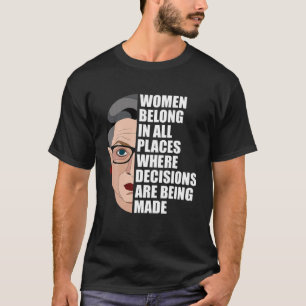 Camiseta Ruth Bader Ginsburg RBG Feminista Dizendo Mulheres