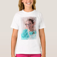 Ruth Bader Ginsburg Smiling Watercolor Retrato T
