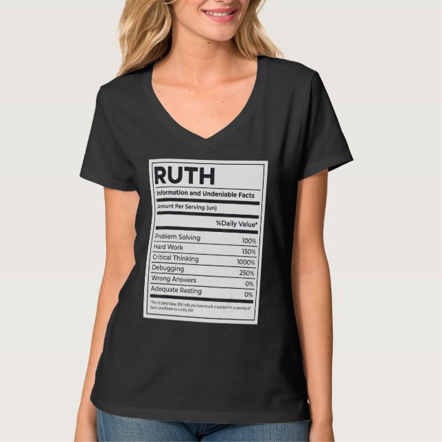 Camiseta Ruth Nutrition Information Problem Solving Duro W (Frente)