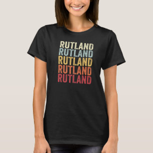 Camiseta Rutland New York Rutland NY Retro Texto Vintage