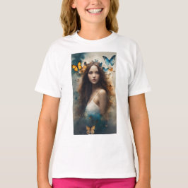 Camiseta Ruttering Nostalgia: Colagem da Borboleta Vintage 