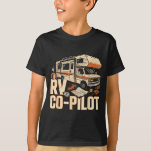 Camiseta Rv co-piloto rv camping campista pôr do sol cênico
