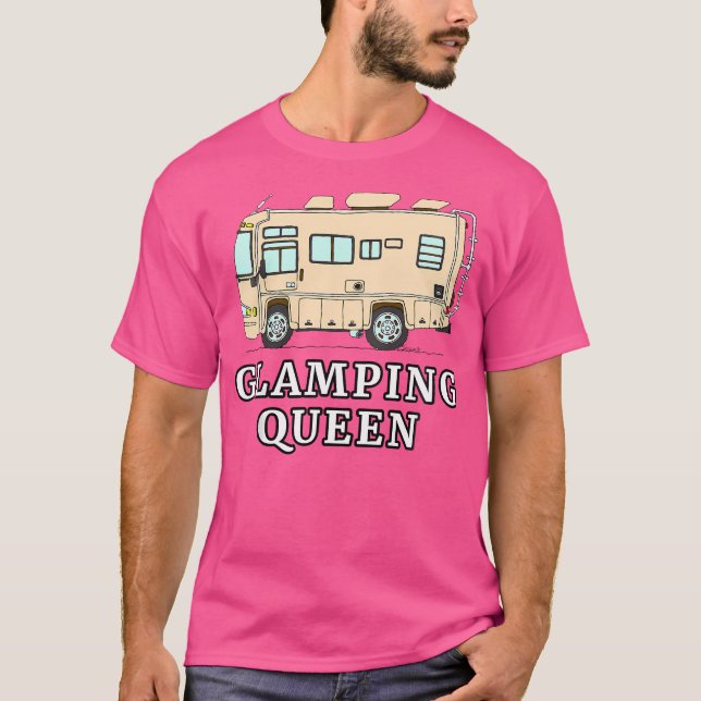 Camiseta Rv Motorhome Glamping Queen (Frente)