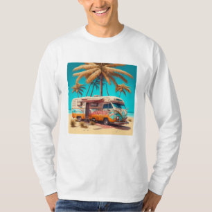 Camiseta RV retrô e palmeiras