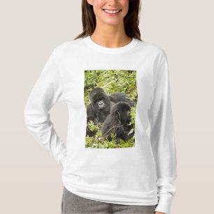 Camiseta Rwanda, parque nacional dos vulcões. Montanha