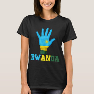 Camiseta RWANDA Passe a bandeira I Love RWANDA Viagem