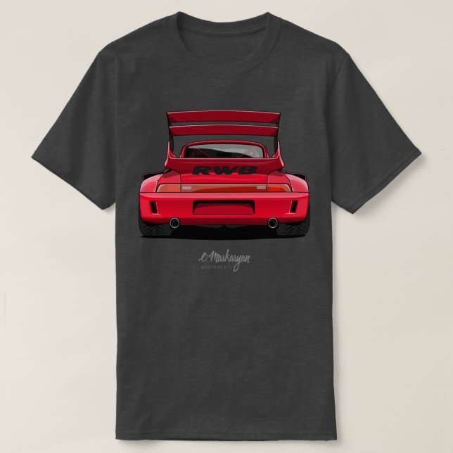 Camiseta RWB 911 vermelho (Frente do Design)