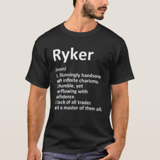Camiseta RYKER Definição Nome Personalizado Funny Birthday