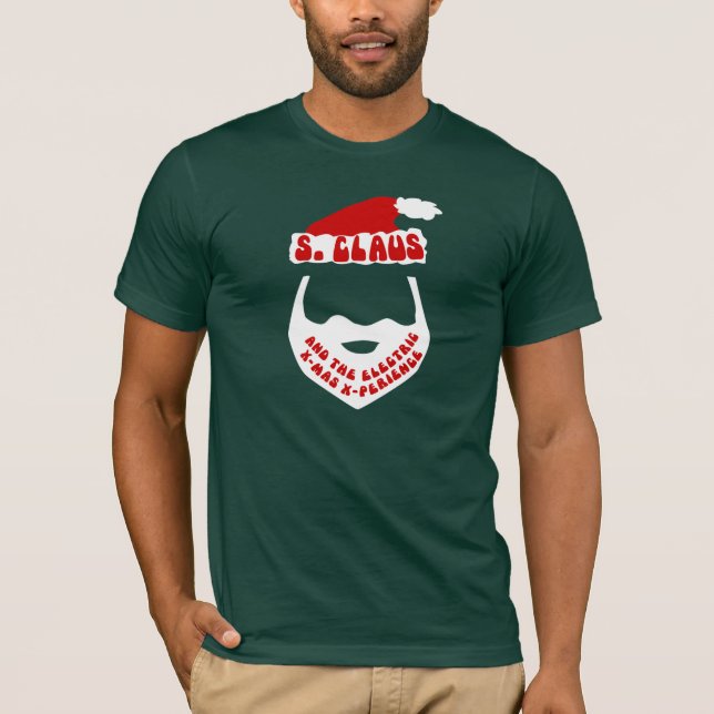 Camiseta S. Claus & a excursão elétrica do X-Mas X-Perience (Frente)