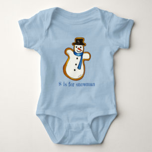 Camiseta S é para Férias de Natal do Homem de Neve Snowman