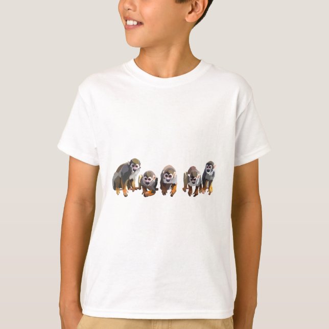 Camiseta S é para o macaco esquilo (Frente)