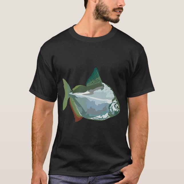 Camiseta S é para Peixe Dólar de Prata,Peixe Dólar de Prata (Frente)