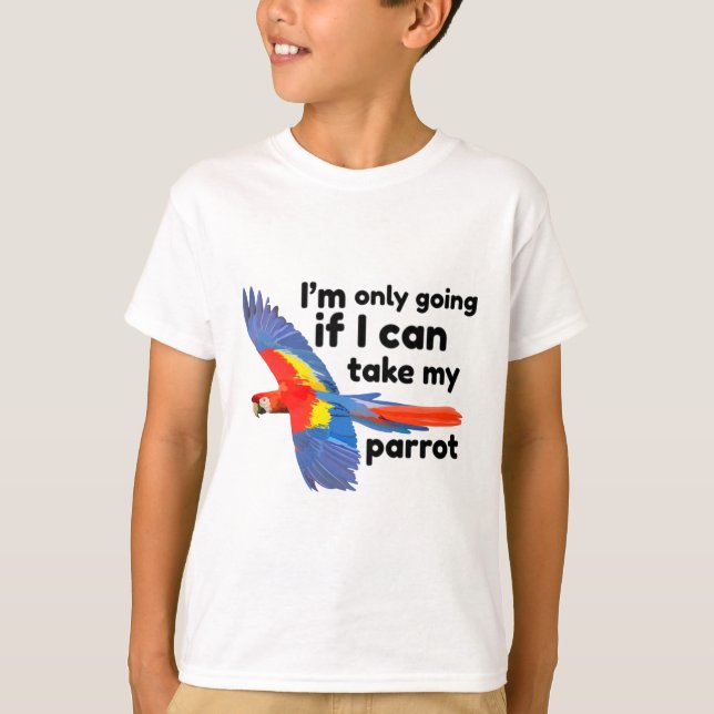 Camiseta S é para Scarlet Macaw (Frente)