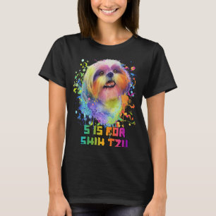 Camiseta S é para Shih Tzu Dog Humor Pets Animal Pun