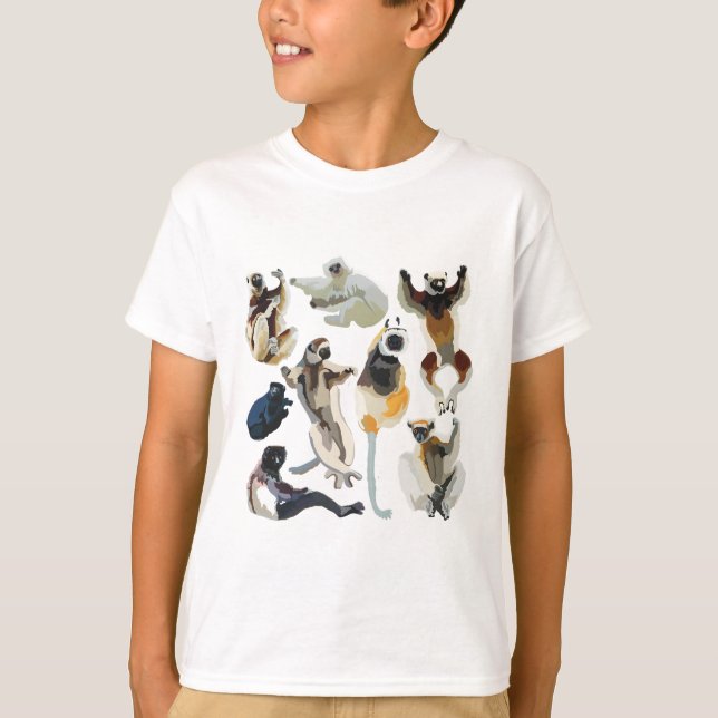 Camiseta S é para Sifaka Lemur (Frente)