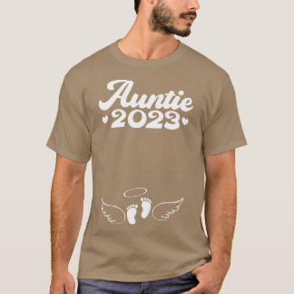 Camiseta s First time Auntie 2023 Pregnancy Announcement Ne
