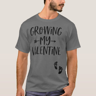 Camiseta s Growing My Valentine Shirt Cute Pregnancy Announ