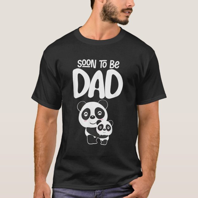 Camiseta S Logo Ser Pai Panda Bear O Futuro Novo papai Pai (Frente)