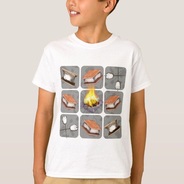 Camiseta S’mores e Campfire (Frente)