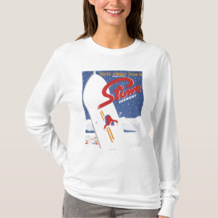 Camiseta S varrendo - Há sempre poster do Promo da neve