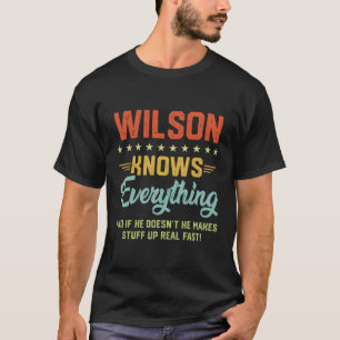 Camiseta S Wilson Sabe Tudo Nome Piada Personalizado