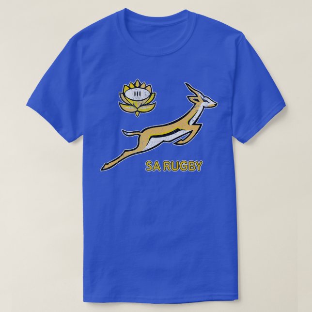 Camiseta SA Rugby Vintage Springbok (Frente do Design)