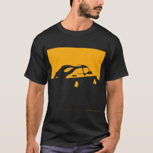Camiseta Saab 900, 1990 - Amarelo sobre carvão