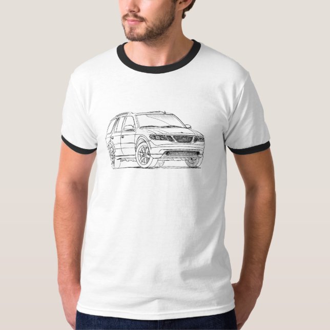 Camiseta saab 9-7X 2008 Aero (Frente)