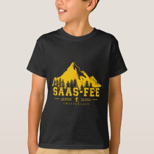 Camiseta Saas-fee Suíça Estação de Esqui Esqui Alpino Suíço