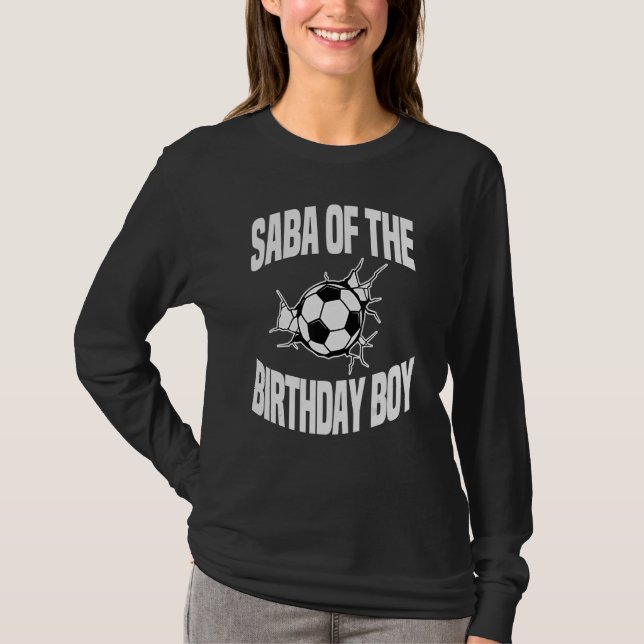 Camiseta Saba Da Festa De Bday Do Aniversário Da Equipe De  (Frente)