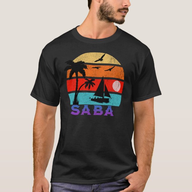 Camiseta Saba Retro Sunset Ocean Vovô T Shirt (Frente)