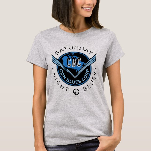 Camiseta Sábado à Noite da CBC Blues Mulheres (Frente)